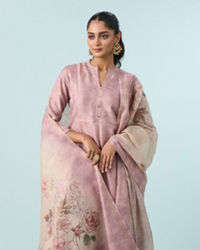 Mohey Women Royal Purple Anarkali Ensemble Stitched Suit