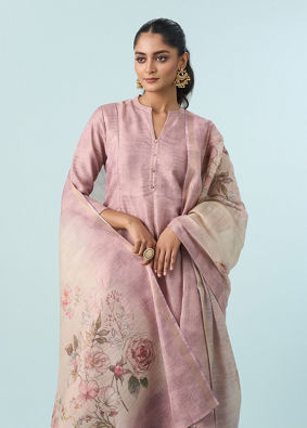 Mohey Women Royal Purple Anarkali Ensemble Stitched Suit