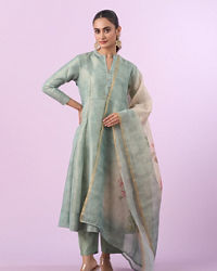 Mohey Women Sea Green Anarkali Set