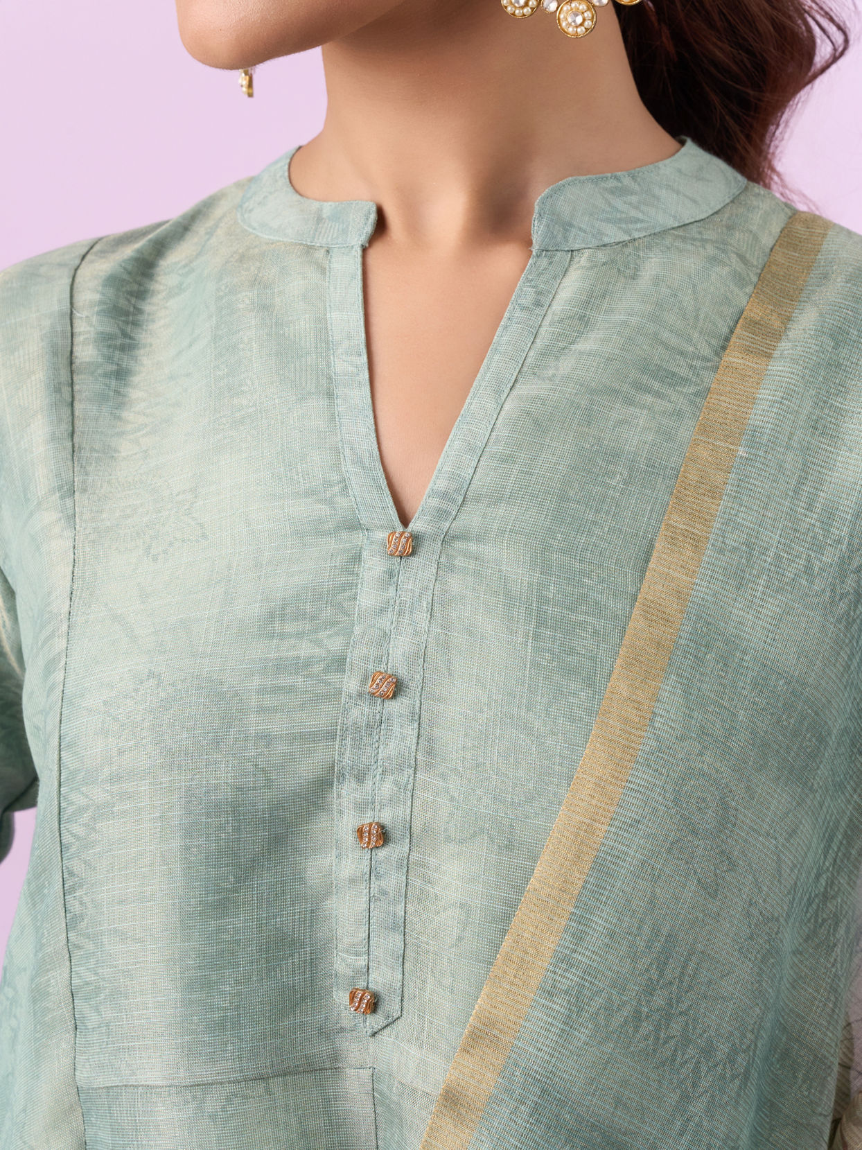 Mohey Women Sea Green Anarkali Set