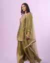 Mohey Women Elegant Green Chinon Palazzo Suit