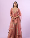 Enchanting Gajree Pink Palazzo Suit