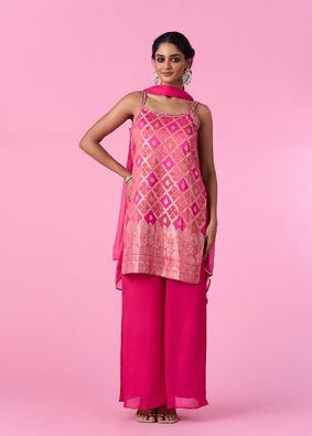 Mohey Women Pink Elegance Palazzo Suit