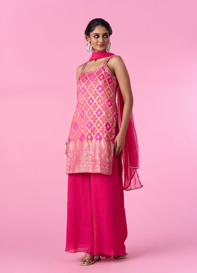 Mohey Women Pink Elegance Palazzo Suit