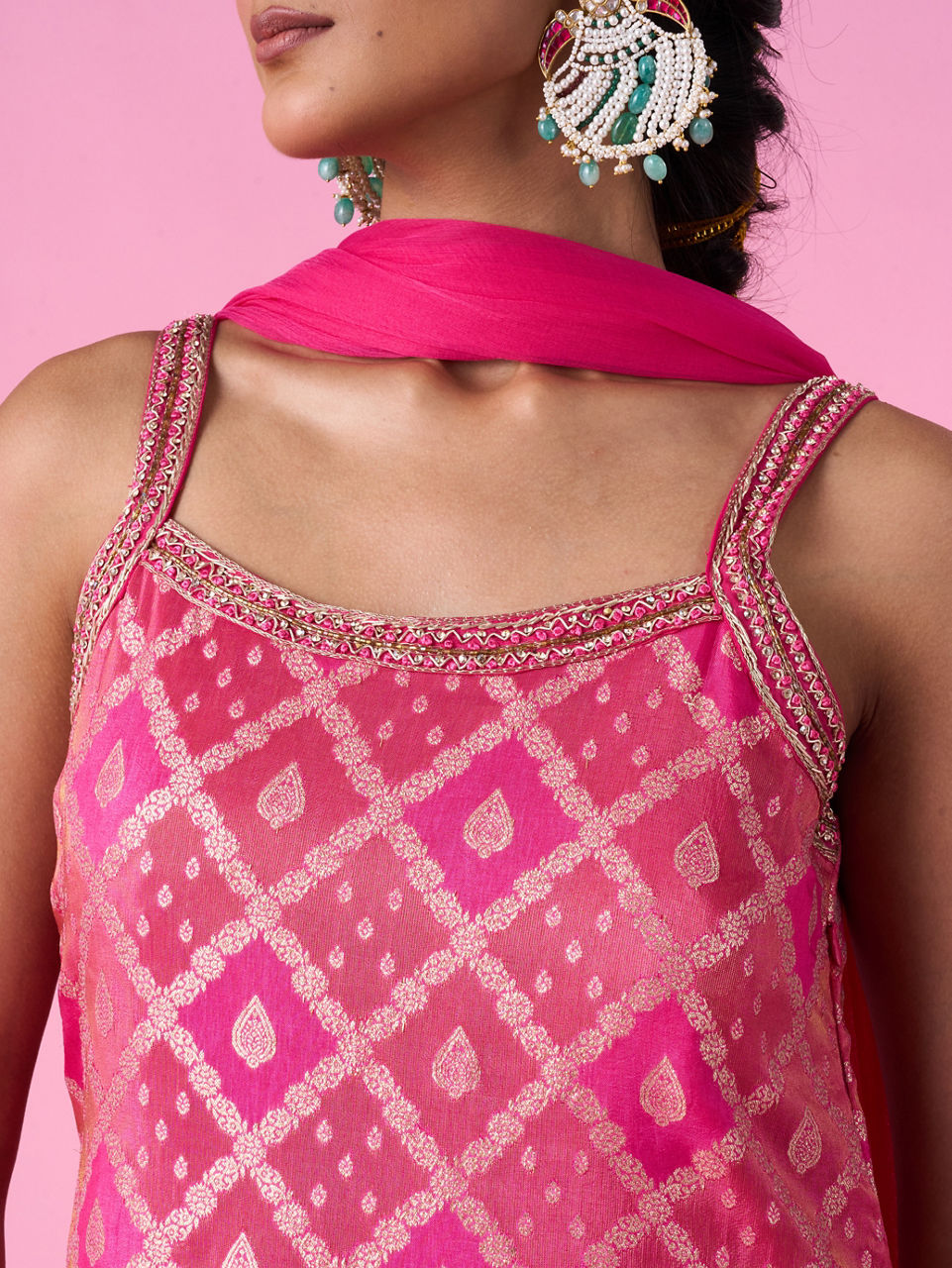 Mohey Women Pink Elegance Palazzo Suit