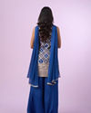 Mohey Women Indigo Blue Georgette Palazzo Suit