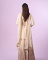 Mohey Women Vintage Allure Cream Palazzo Suit