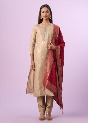 Mohey Women Fawn Elegance Straight Suit