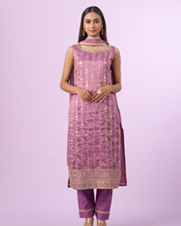 Mohey Women Purple Hue Straight Suit