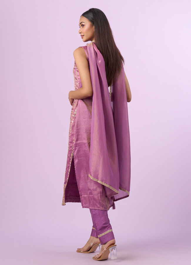 Mohey Women Purple Hue Straight Suit