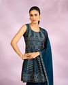 Mohey Women Exquisite Blue Palazzo Suit