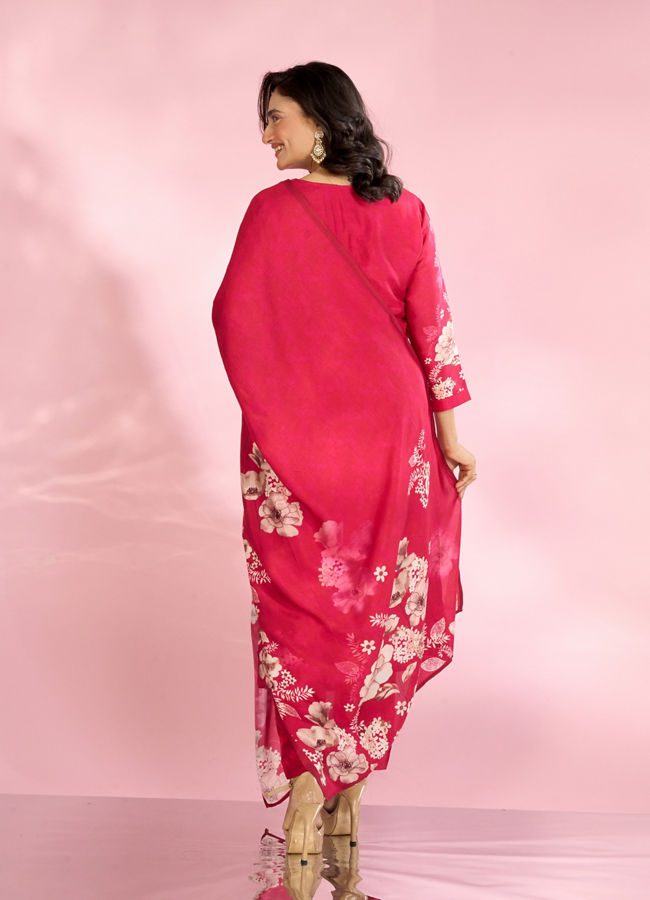 Mohey Women Blushing Pink Radiance Straight Suits