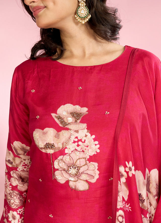 Mohey Women Blushing Pink Radiance Straight Suits