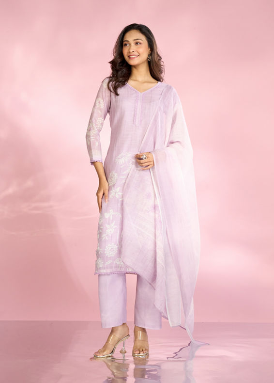 Mohey Women Purple Bliss Straight Suit