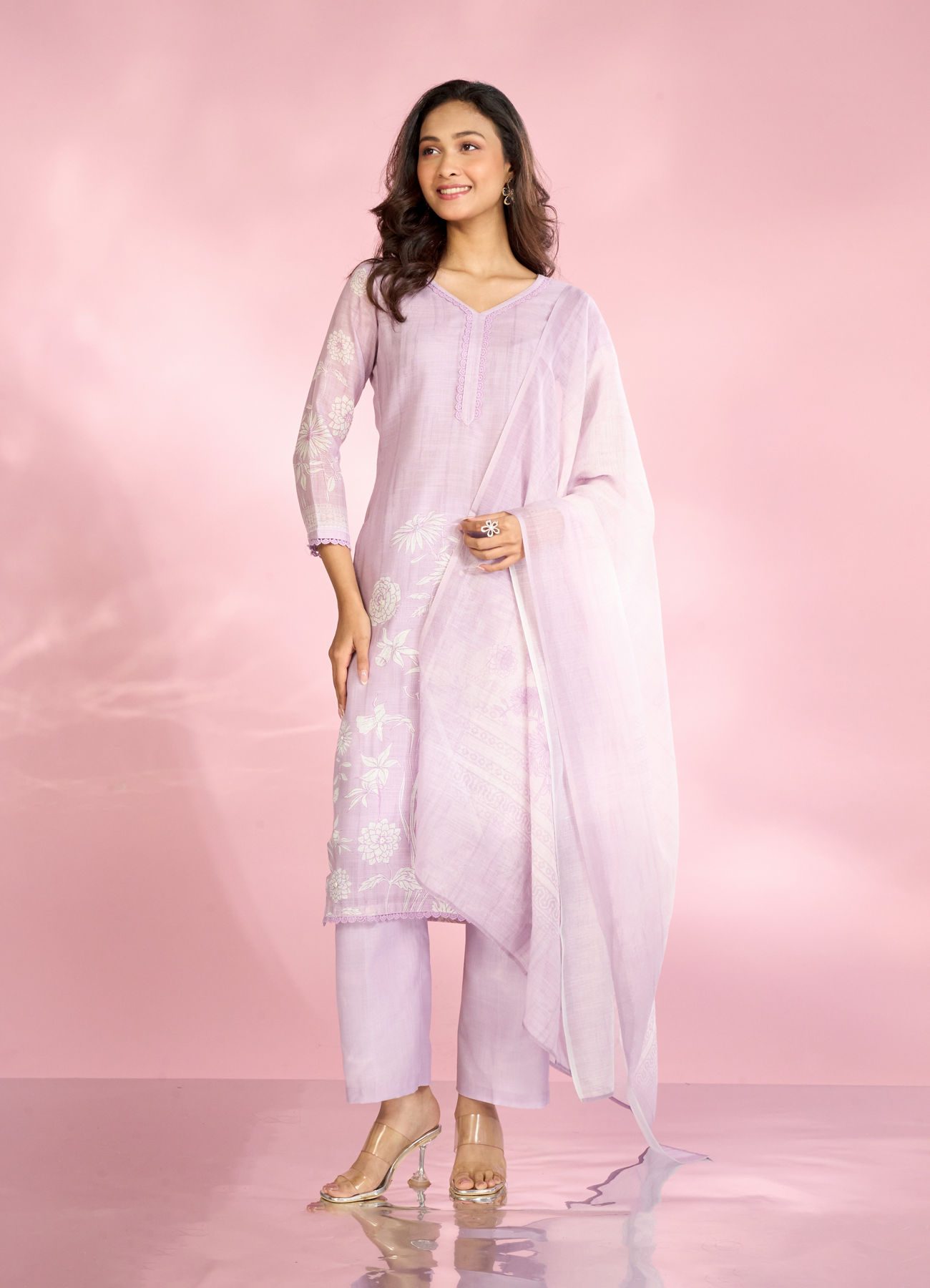 Mohey Women Purple Bliss Straight Suit