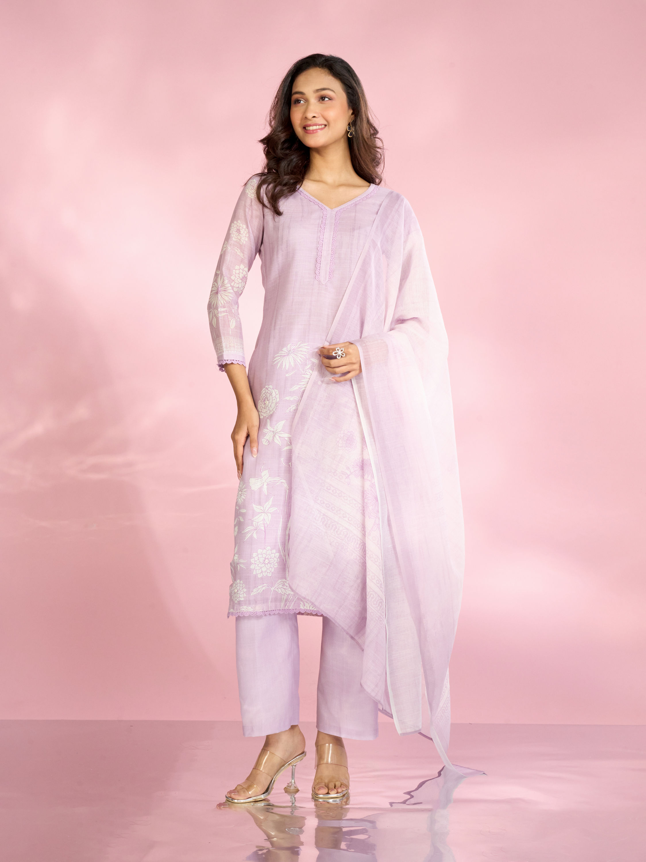 Mohey Women Purple Bliss Straight Suit