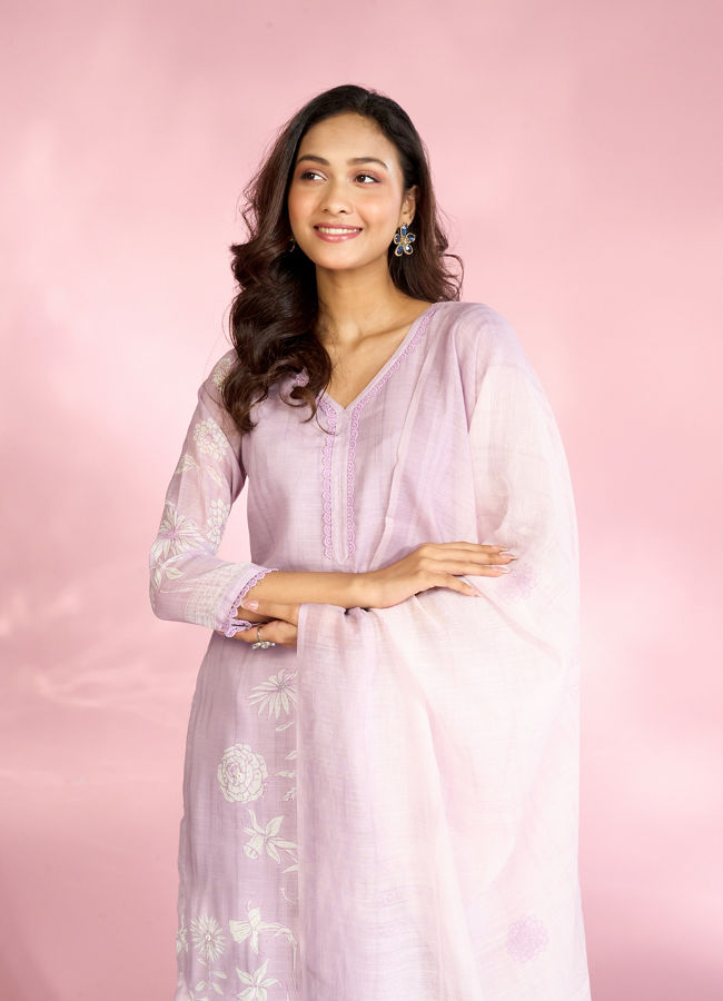 Mohey Women Purple Bliss Straight Suit