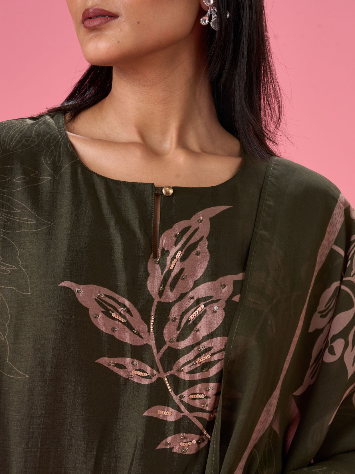 Mohey Women Emerald Green Straight Suit