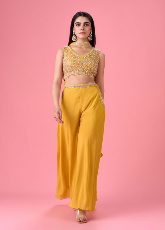 Mohey Women Sunflower Summer Bloom Indo Western