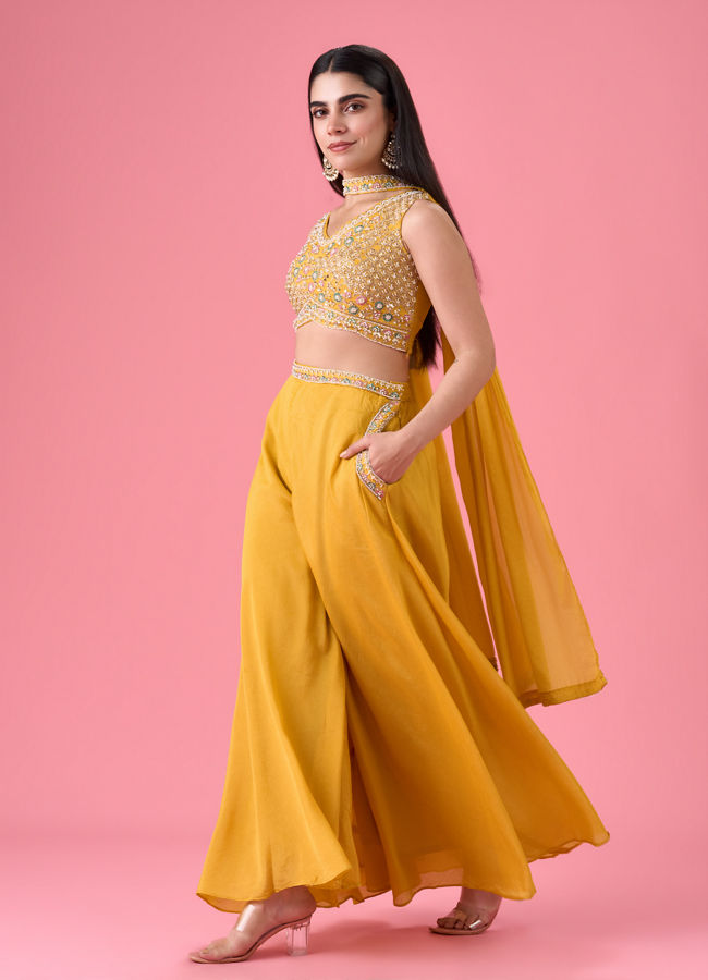 Mohey Women Sunflower Summer Bloom Indo Western