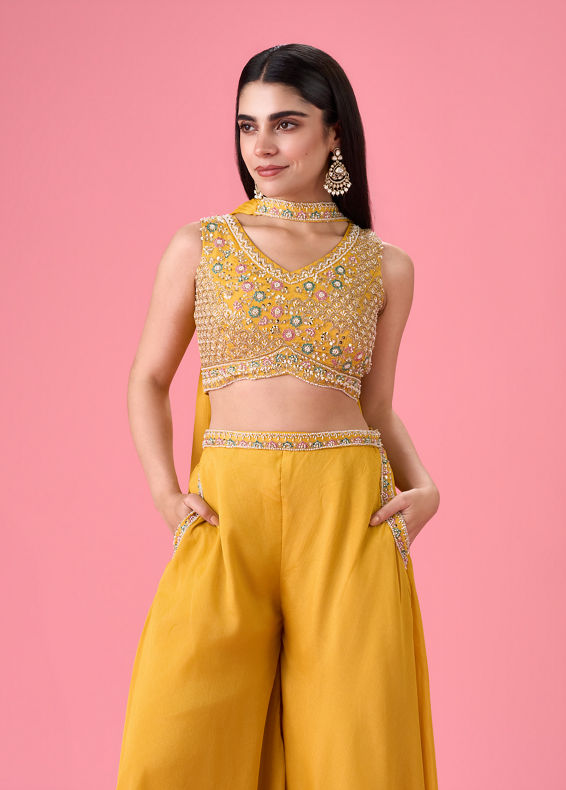 Mohey Women Sunflower Summer Bloom Indo Western