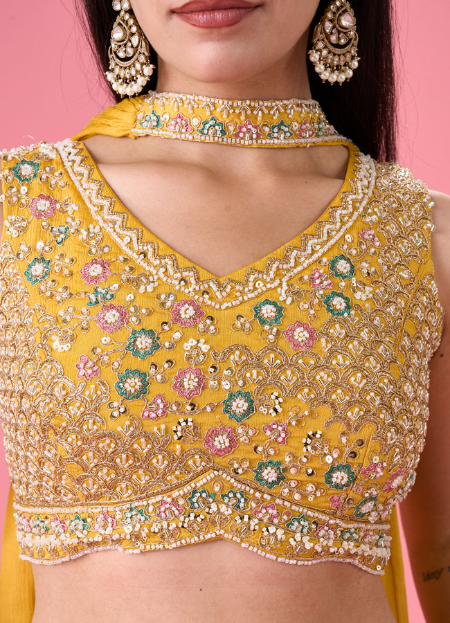 Mohey Women Sunflower Summer Bloom Indo Western