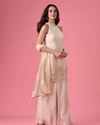 Mohey Women Breezy Organza Cream Palazzo Suit