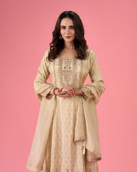 Mohey Women Radiant Cream Anarkali Suit