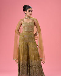 Mohey Women Majestic Mehandi Indo Western Set