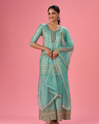 Mohey Women Light Blue Elegance Sharara Suit
