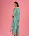 Mohey Women Light Blue Elegance Sharara Suit