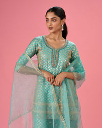 Mohey Women Light Blue Elegance Sharara Suit