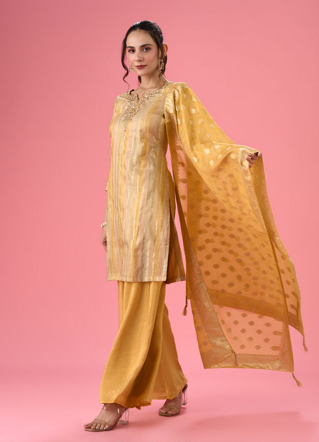 Mohey Women Radiant Yellow Palazzo Suit