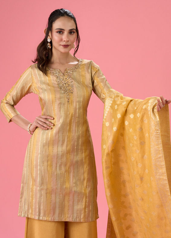 Mohey Women Radiant Yellow Palazzo Suit
