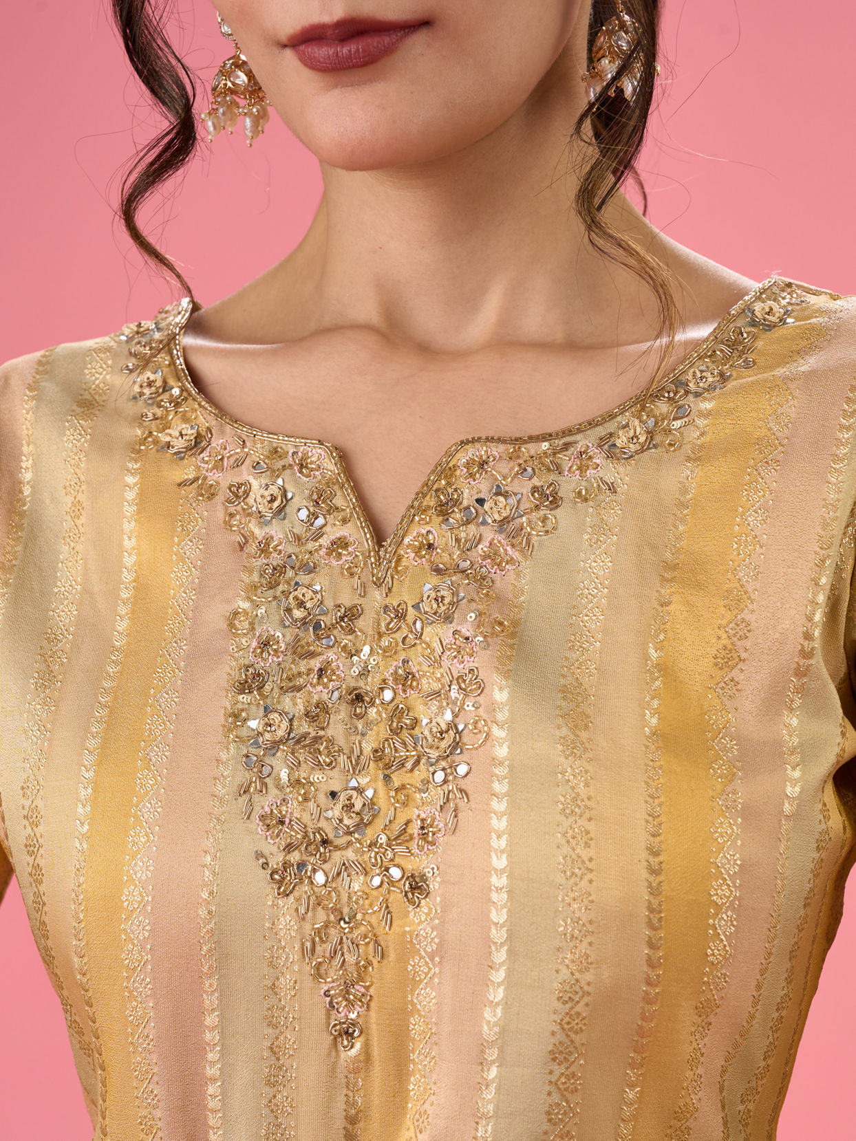 Mohey Women Radiant Yellow Palazzo Suit