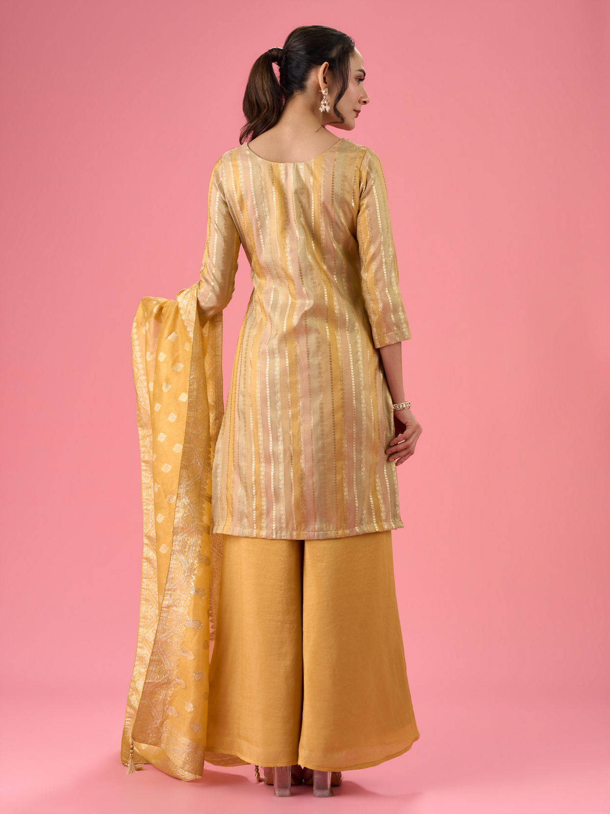 Mohey Women Radiant Yellow Palazzo Suit