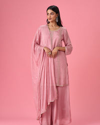 Mohey Women Elegant Pink Palazzo Suit