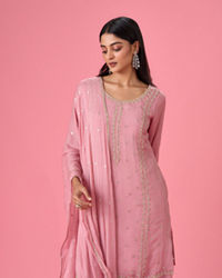 Mohey Women Elegant Pink Palazzo Suit
