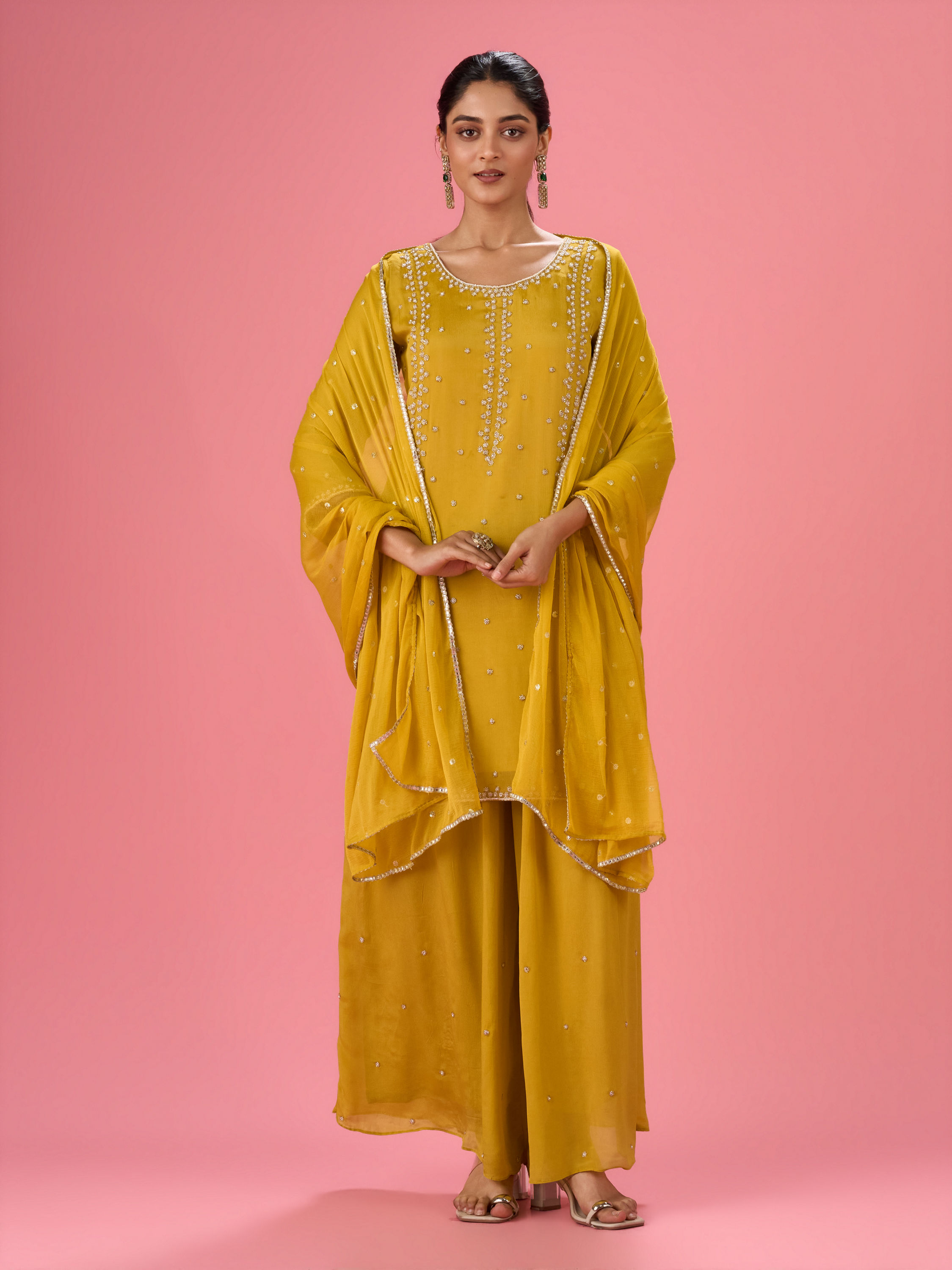 Mohey Women Green Elegance Stitched Suit