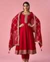 Mohey Women Pink Art Silk Anarkali Suit with Stone Work