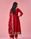 Mohey Women Pink Art Silk Anarkali Suit with Stone Work