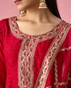 Mohey Women Pink Art Silk Anarkali Suit with Stone Work