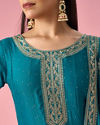 Mohey Women Green Art Silk Anarkali Suit with Sequin Work