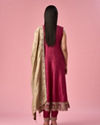 Mohey Women Maroon Silk Anarkali Suit with Sequin Work