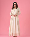 Cream Blossoms Anarkali Suit