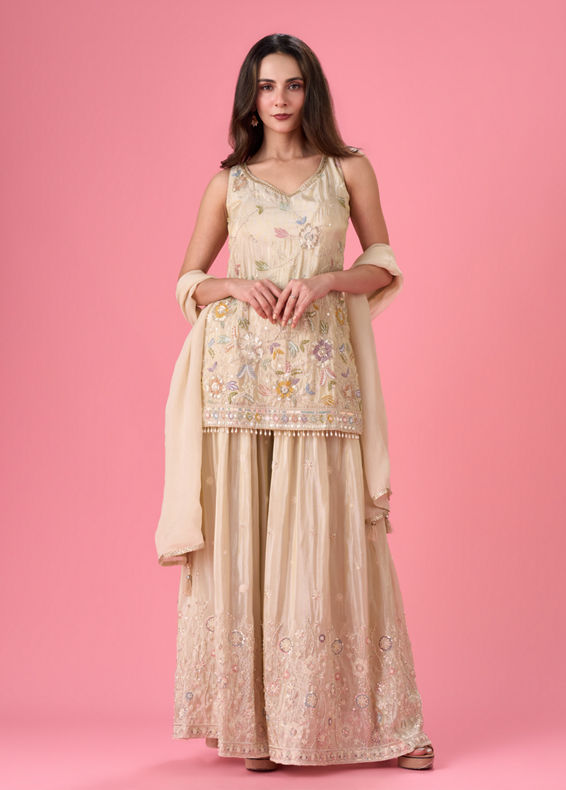 Mohey Women Enchanting Fawn Palazzo Suit