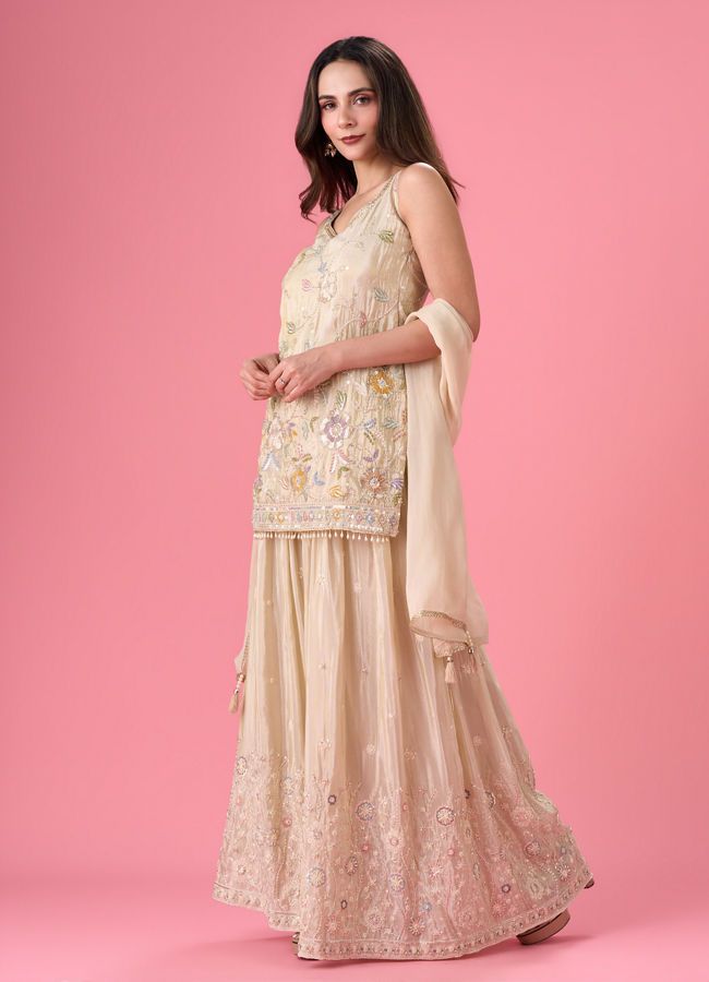 Mohey Women Enchanting Fawn Palazzo Suit