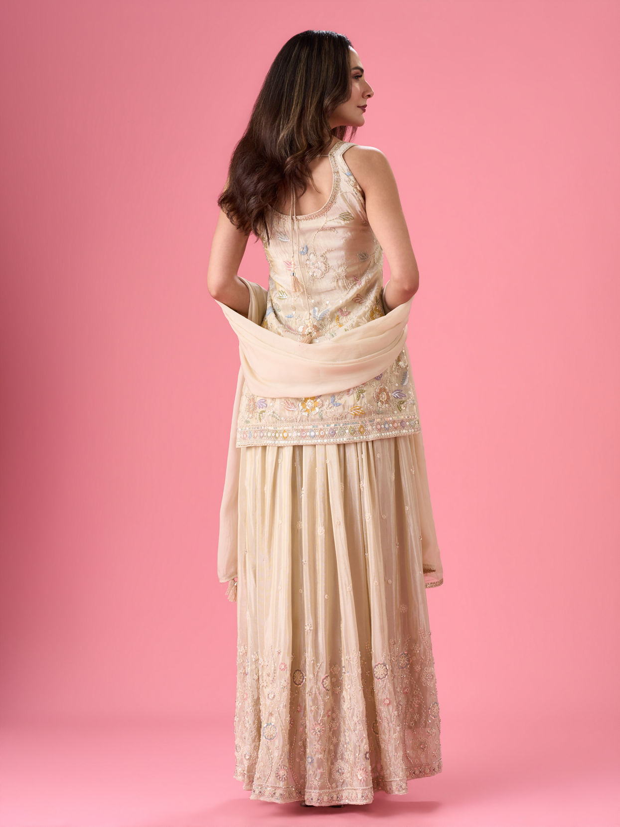 Mohey Women Enchanting Fawn Palazzo Suit