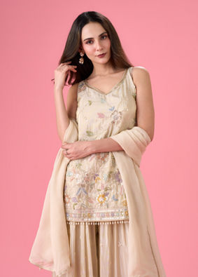Mohey Women Enchanting Fawn Palazzo Suit