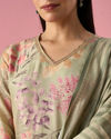 Mohey Women Green Art Silk Stitched Suit with Floral Print